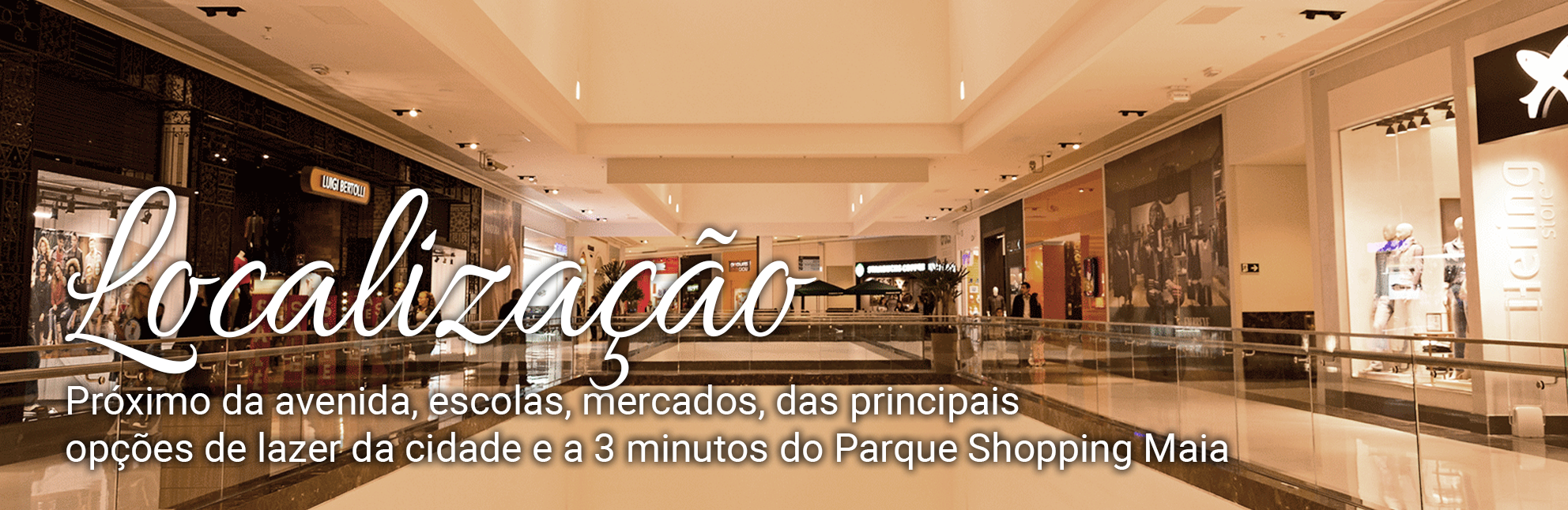 Localização privilegiada do Siver Resort Bosque Maia ao lado da avenida, próximo de escola, super mercados e a três minutos do Parque Shopping Maia